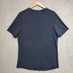 Lululemon Shirt Mens Small Blue Crew 5 Year Basic Casual Performance Stretch Tee